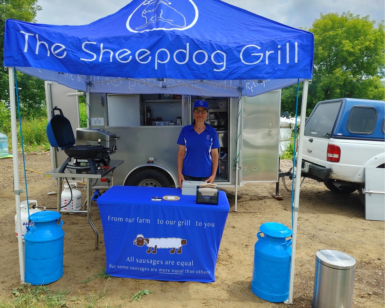 At The Sheepdog Grill, we like to think that we are unique- in that we are the shepherds, sausage makers, cooks and servers of our own top quality, naturally-raised, hand-crafted, highly nutritious grilled creations. __These sausages are grilled and served in a brioche bun with caramelized onion infused with maple syrup and served on a napkin. And we have one other advantage over folks who are using typical ground meat to make their sausages and burgers: our ground lamb contains all of the best cuts of the animal! We include the meat from the whole animal in the ground lamb that makes our sausages and burgers, so that you will experience an elite sausage like you’ve never tasted before.